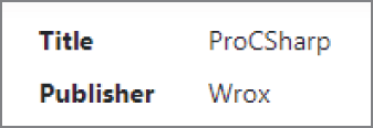 Snapshot shows title and publisher names.