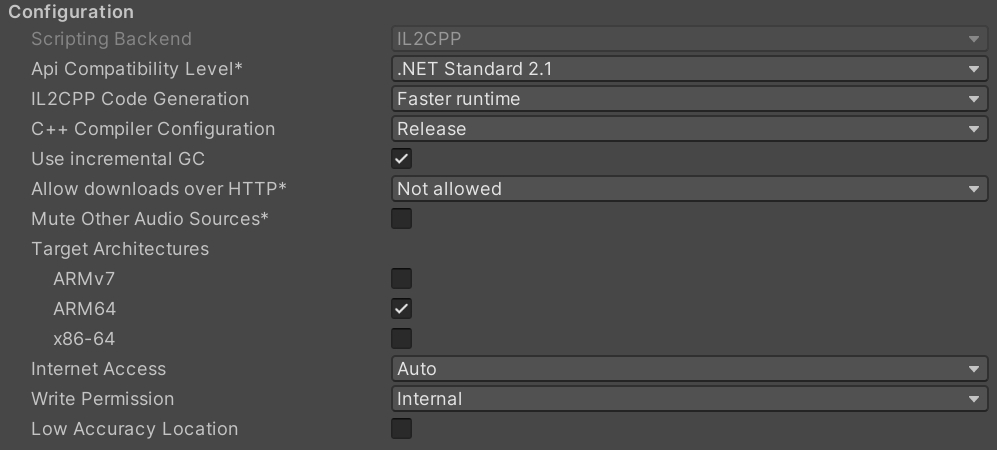 Configuration for OpenHarmony