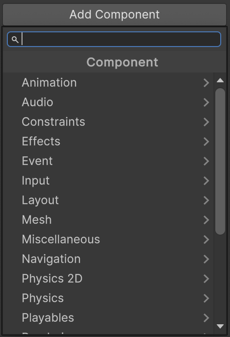 The Component browser