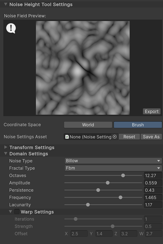 Billow noise with FBM fractal