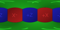 Texture with latitude-longitude (cylindrical) mapping.